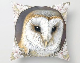 Barn owl pillow case | Etsy throw pillows featuring Aidan Gray