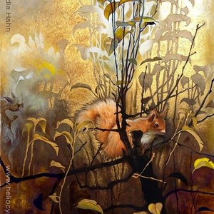 Red Squirrel Print A4