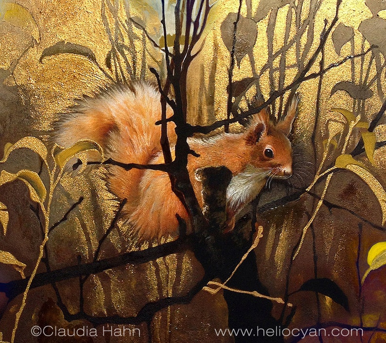 Red Squirrel Print A4 - Etsy