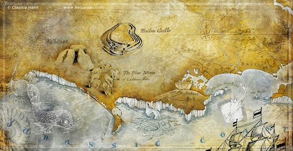 Large PRINT Jurassic Coast Dorset Fossils Devon Beach Holiday