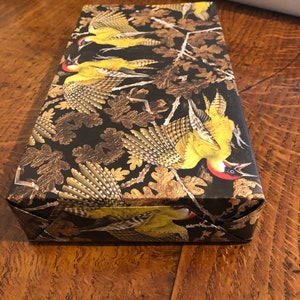 Kaleidoscope Woodpecker birds wrapping paper, 100% recyclable silk paper, eco friendly gift wrap image 7