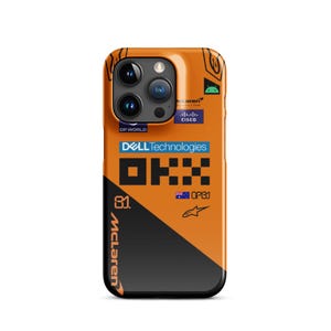 Oscar Piastri McLaren F1 Race Suit iPhone Case: Formula 1 Fan Gift Snap Case (Glossy)