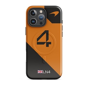 Custodia per iPhone con design da corsa Lando Norris McLaren F1 2025 LN4