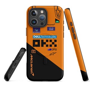 Oscar Piastri McLaren F1 Race Suit iPhone Case: Formula 1 Fan Gift Magsafe Tough/Matte