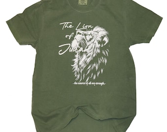 Tee Lion of Judah / T-shirt Lion of Judah / T-shirt Comfort Colors / Christian T-shirt / Christian Apparel