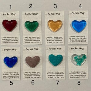 Fused Glass Pocket Hug Hearts
