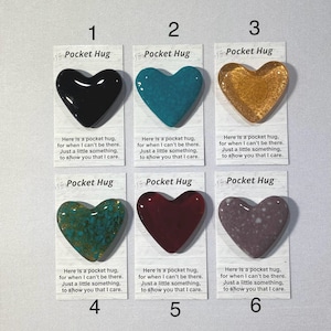 Fused Glass Large Pocket Hug Hearts