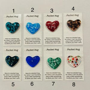 Fused Glass Pocket Hug Hearts