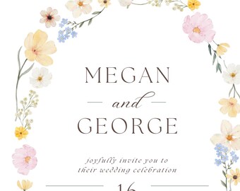 Floral Wedding Invitation Template