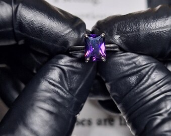 Amethyst silver ring! Size 7