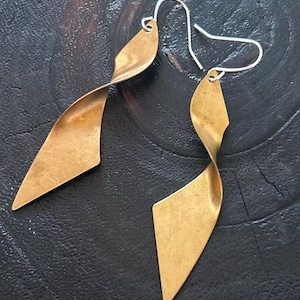 Vintage brass earrings