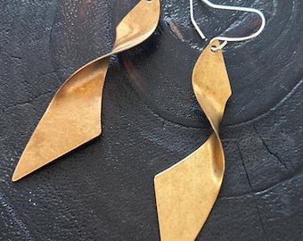 Kolczyki z mosiądzu vintage