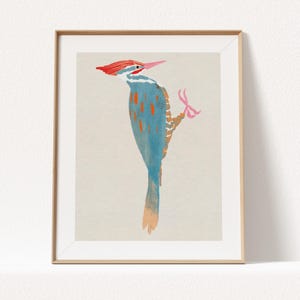 Pileated Woodpecker Print Wall Art | Whimsical Forest Bird Decor for Bird Lovers & Nature Enthusiasts