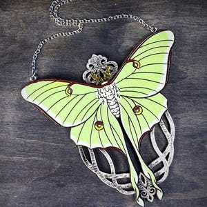 Luna Moth Statement Necklace