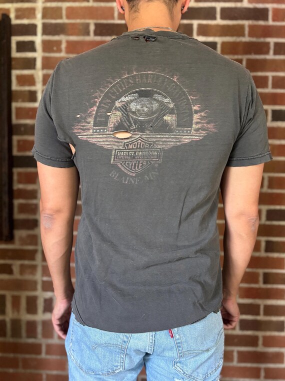 thrashed Harley Davidson T-shirt - image 3