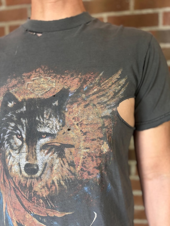 thrashed Harley Davidson T-shirt - image 2