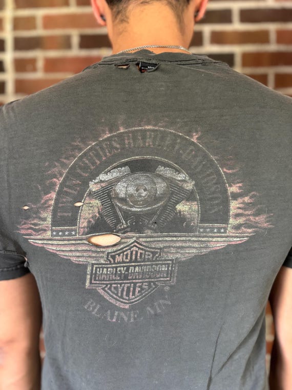 thrashed Harley Davidson T-shirt - image 4