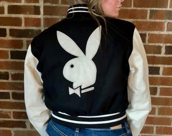 90's PLAYBOY Bomber Jacket - Etsy
