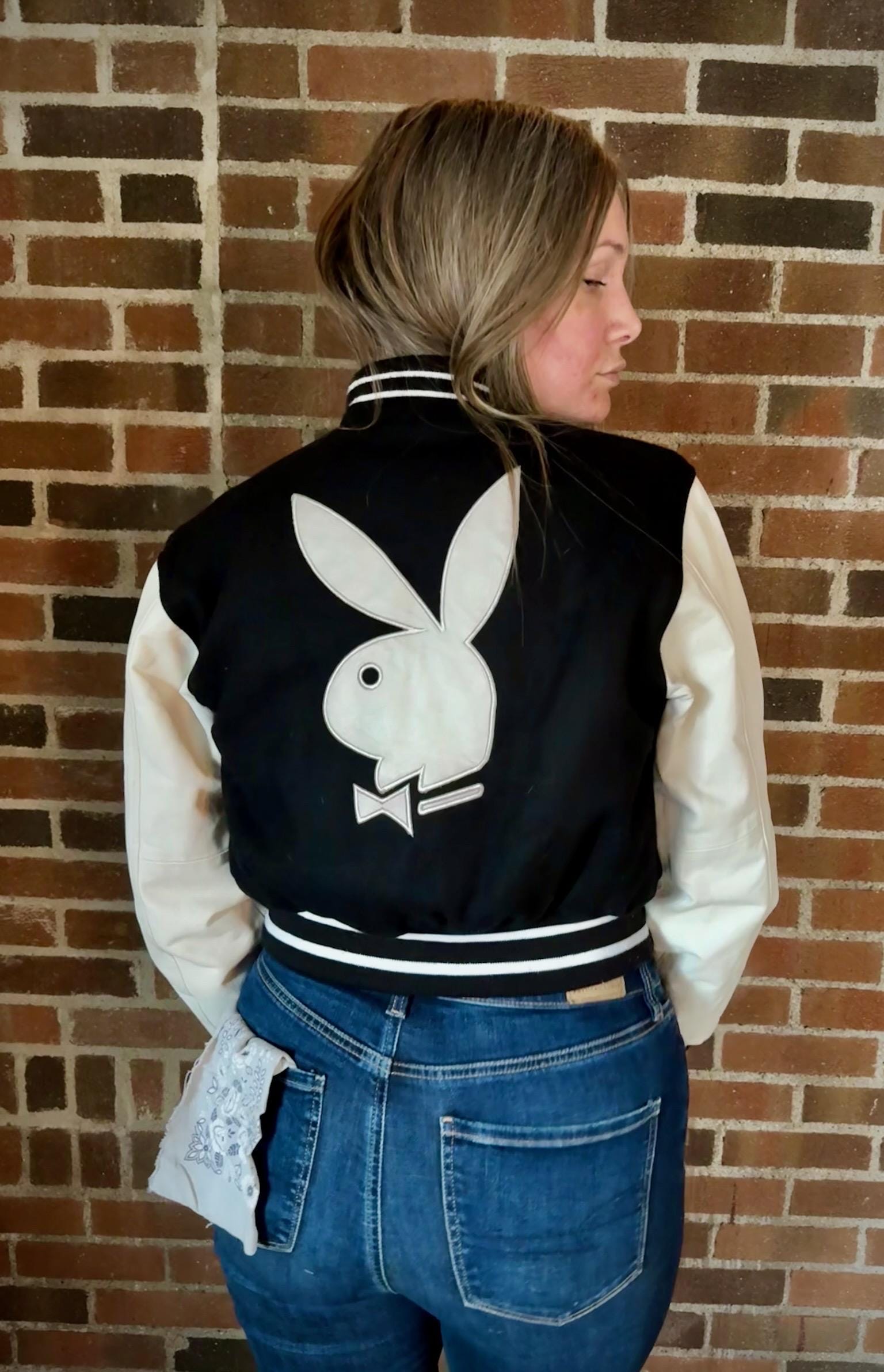 90's PLAYBOY Bomber Jacket - Etsy