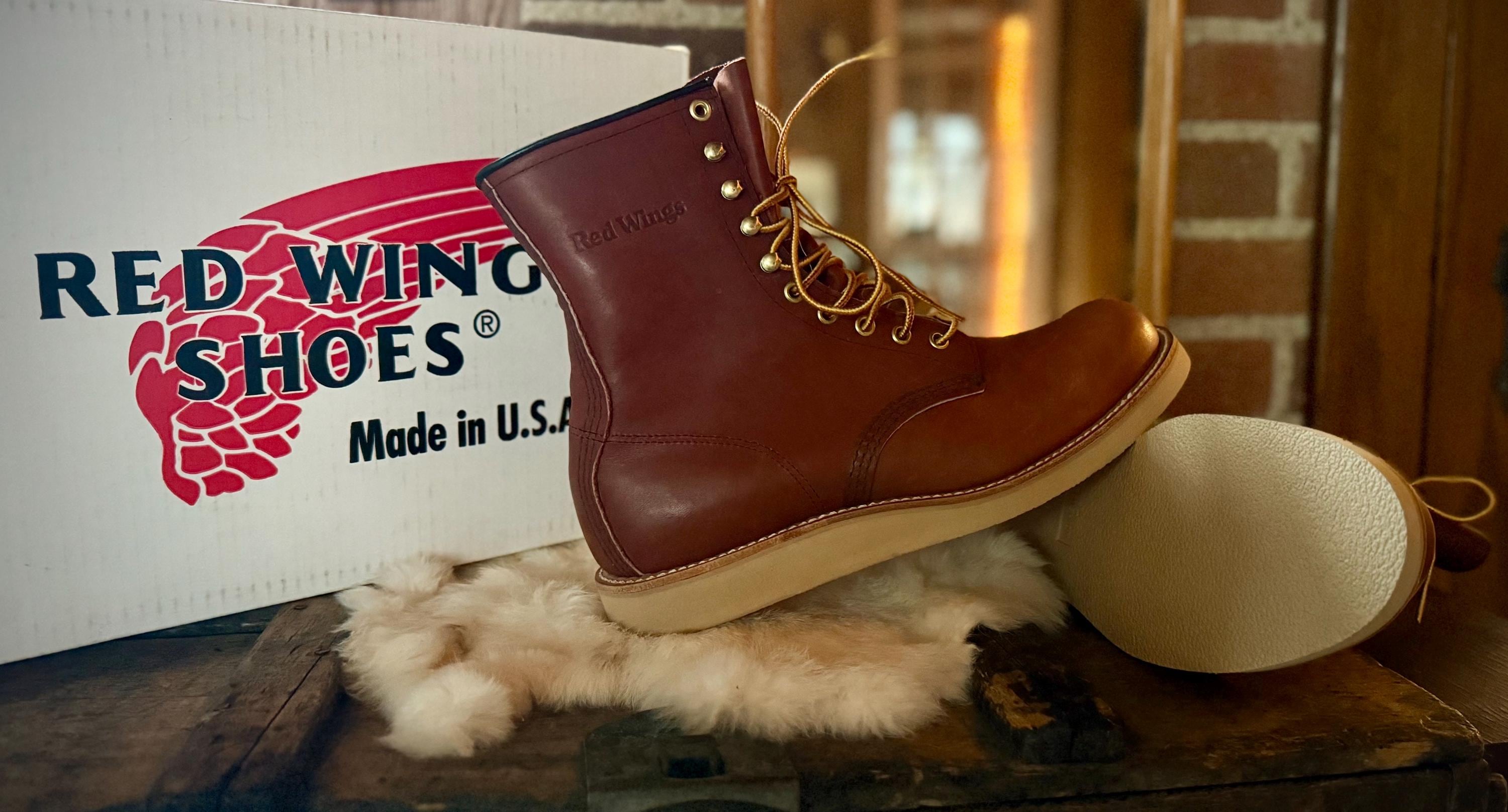 靴 RED WING made in usa Men's Classic Moc 6-Inch Boot in Brown Leather 875