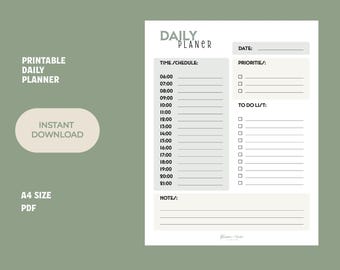 Printable Aesthetic Daily planner PDF