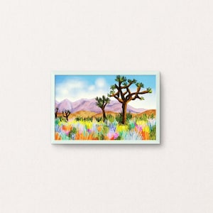 Impressão inspirada em cartão postal de Joshua Tree | Impressão artística de 8,5 x 11 pol. | Arte da natureza | Impressão inspirada em vintage | Arte de paisagem | Impressão artística de alta qualidade