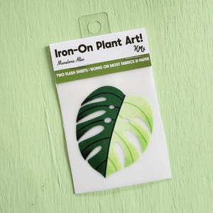 Monstera Albo Heat Press Iron-On Art Transfer Sheets, Heat Press Leaf Art