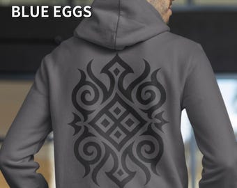 Felpa con cappuccio Ainu Tribal: pullover streetwear di ispirazione giapponese