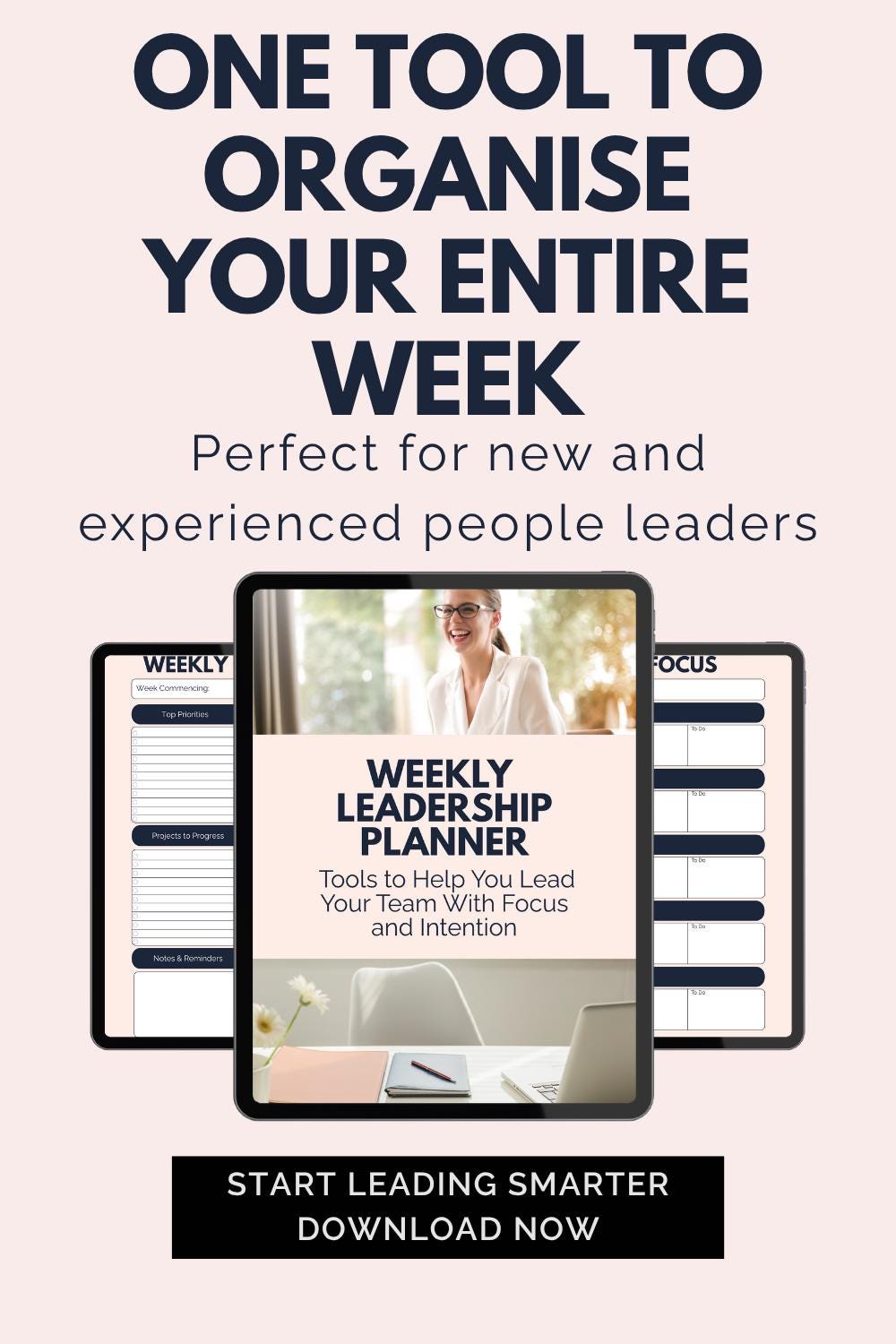 Weekly Leadership Planner | Printable + Fillable PDF | Time Blocking ...