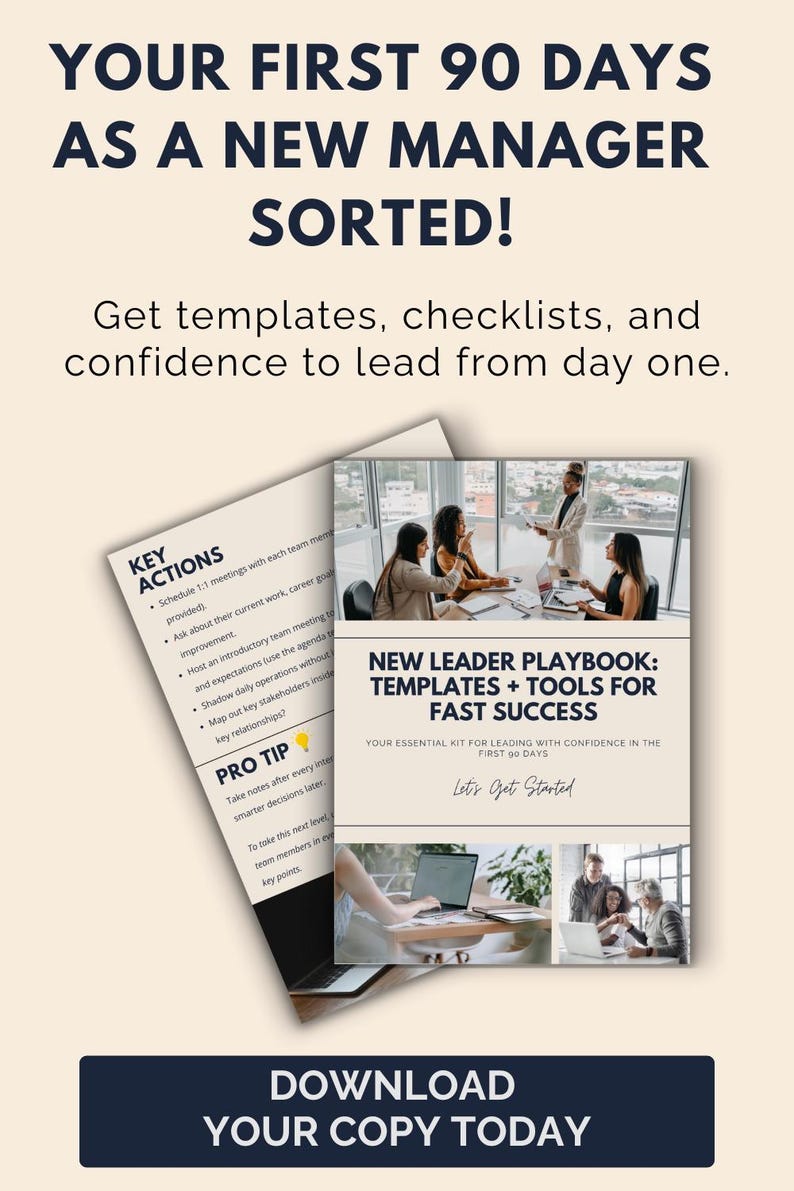 New Manager Playbook | 90-day Leadership Plan | Team Management ...