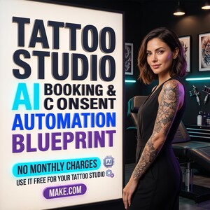 Plantilla de Make.com: Formulario de consentimiento para tatuajes y automatización del flujo de trabajo de Calendly