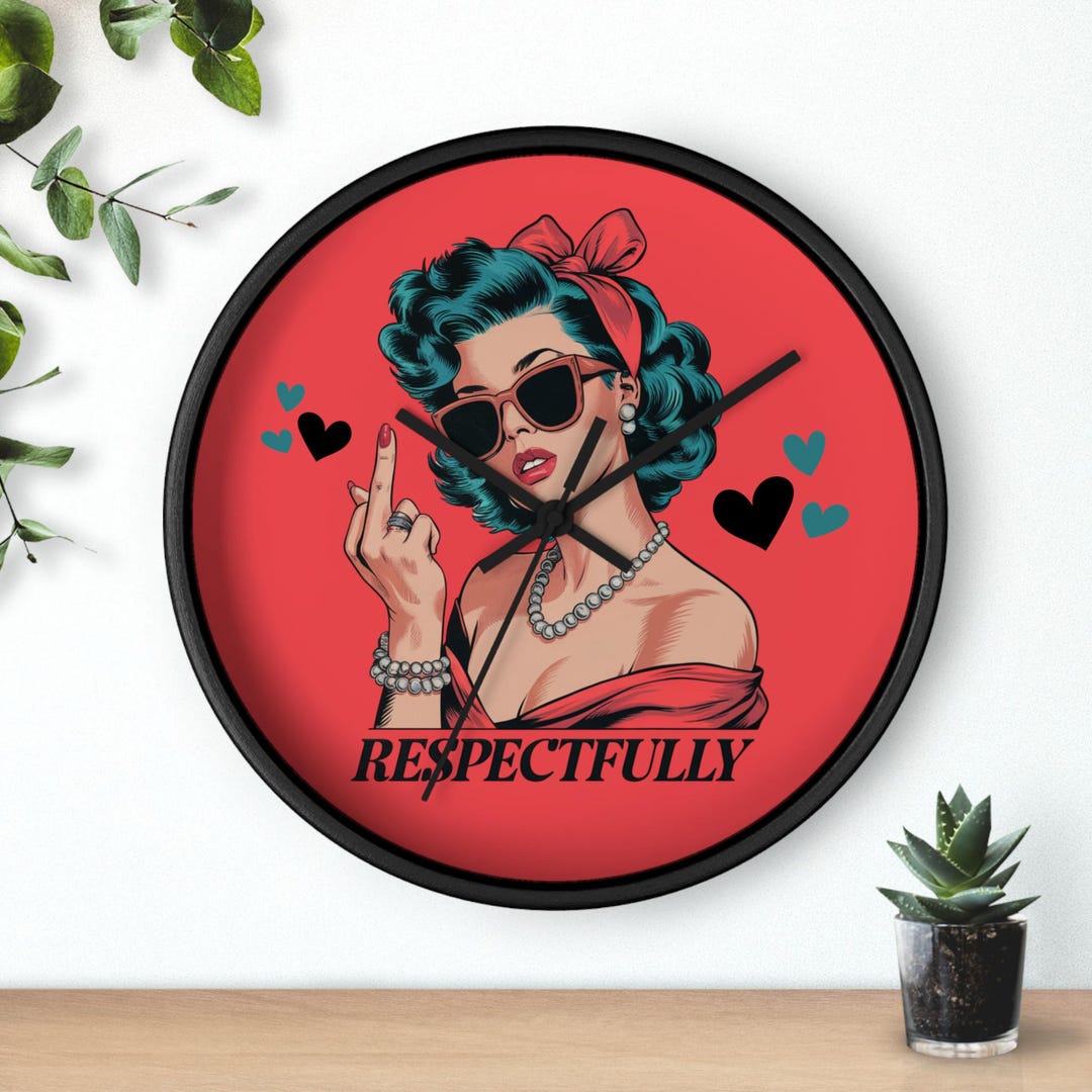 Dopamine Decor Inspired Clock Design Respectfully Crude Finger Design ...