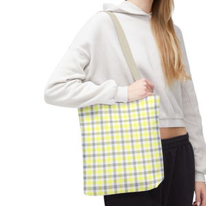 Sommer Vibe Trending Gingham Einkaufstasche, Picknicktasche, Strandtasche, Lebensmittelgeschäfttasche, Bauernmarkttasche, Reisetasche
