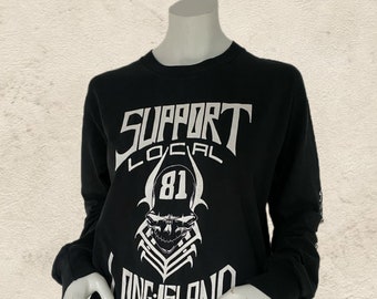 Vintage Support Local Long Island Biker Long Sleeve T-Shirt