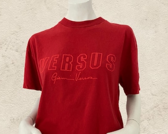 Vintage 90s Red Gianni Versace Versus T-Shirt (L)