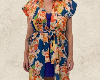 AS IS Vintage 1950s/60s Japanese Silk Robe