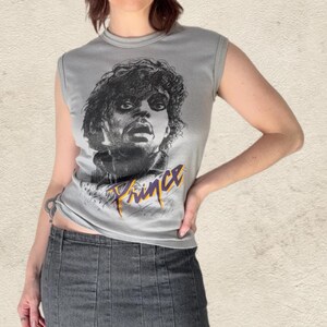 Vintage 1980s Prince Line Drawing Muscle Tee (M)