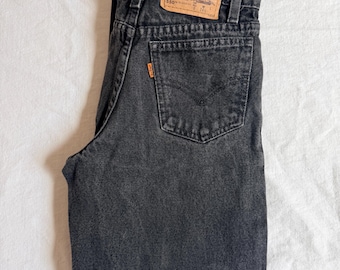 Vintage Youth Levis 550 Orange Tab Black Relaxed Jeans (Size 9)