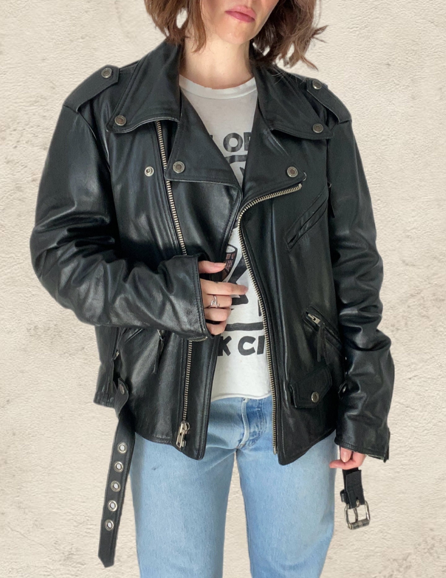 Vintage 1990s Harley Davidson NWOT Leather Motorcycle Jacket  display picture 1
