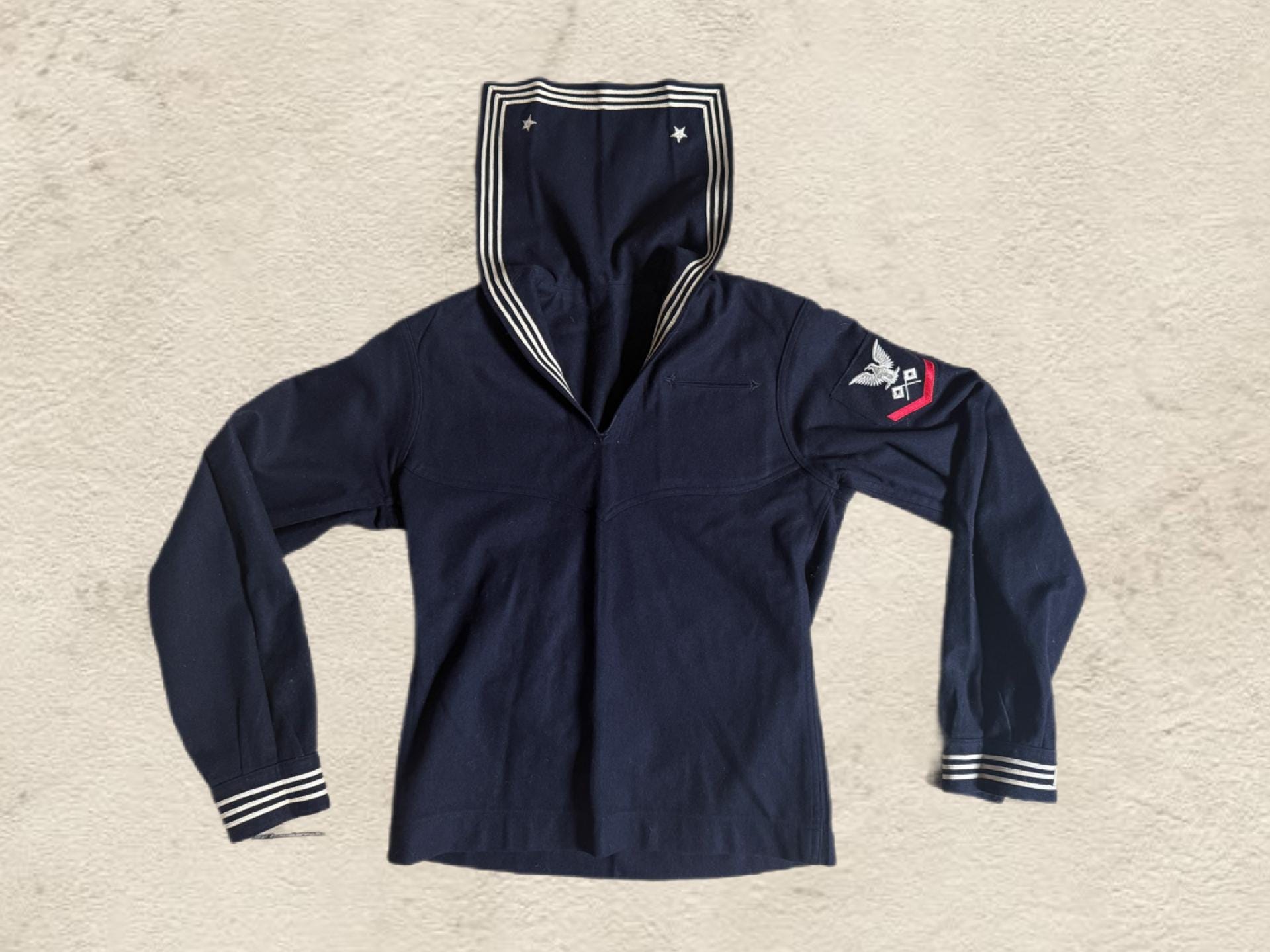 Vintage 1940s WWII Era US Navy Sailor Pullover Uniform