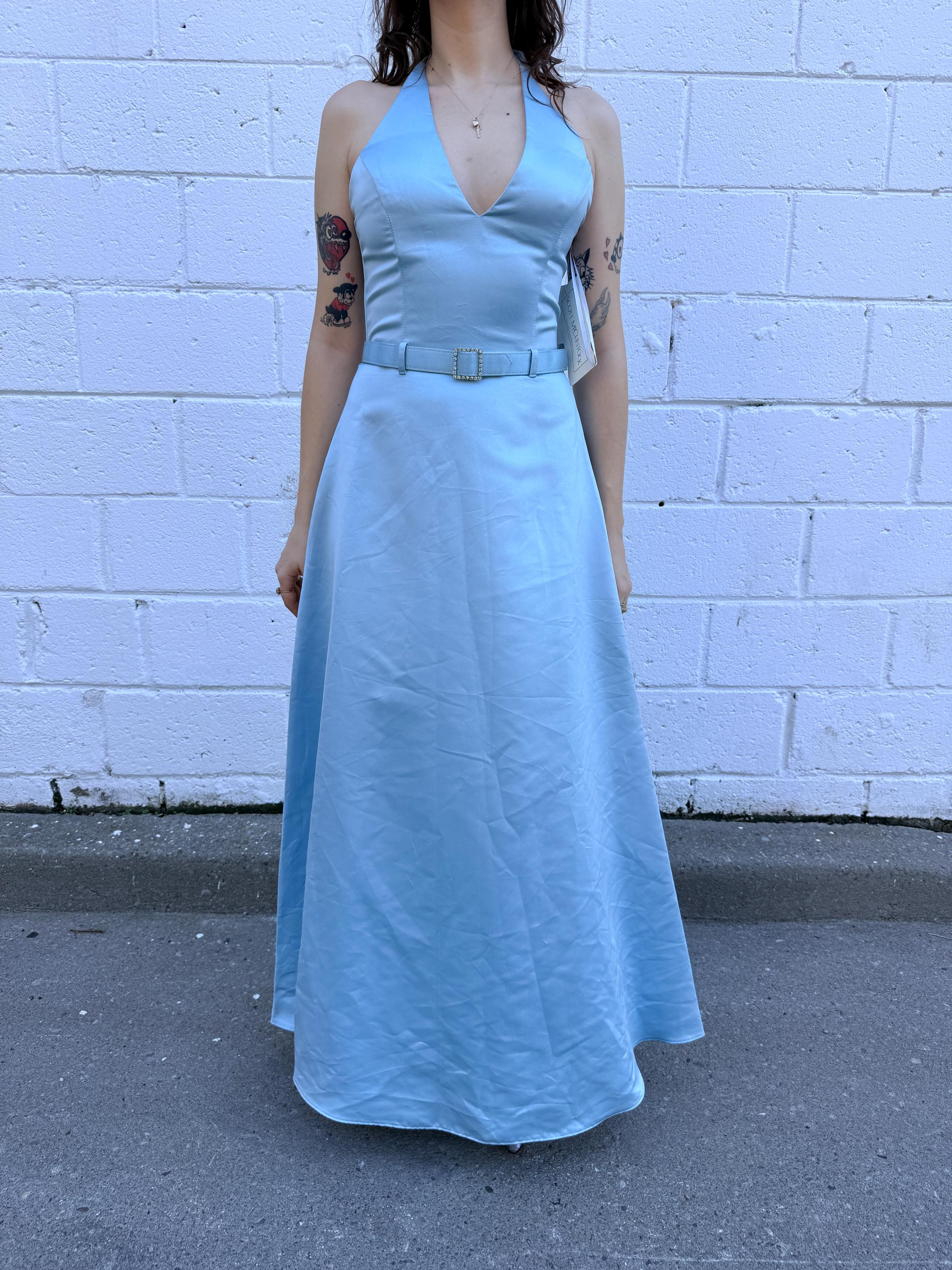 scalloped halter dress Racerback Halter Dress W/ Scallop Edges main image 0