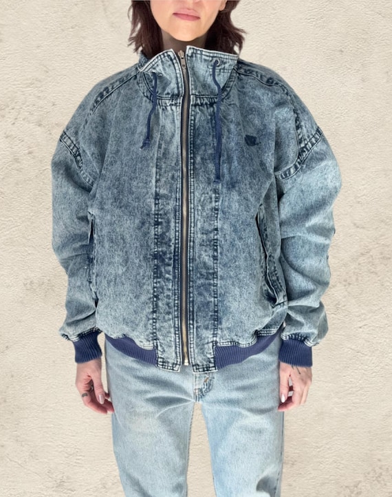 【codegraphy】Vintage Washed Cotton Hood Work Jacket Blue Vintage [workwear Blue, Black] Hood Jacket | Unisex Cotton