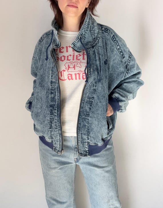 【archive】90s Denim work Bomber jacket Vintage 1990s Carhartt Denim Bomber Jacket / Workwear