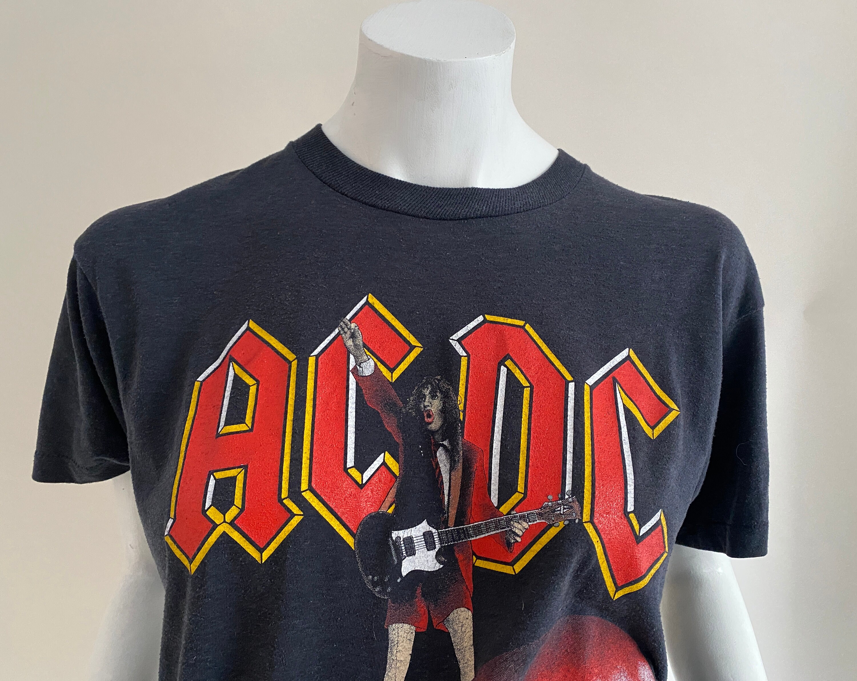 ヴィンテージ 1988 ACDC ヒートシーカー ワールドツアー Tシャツ (L 
