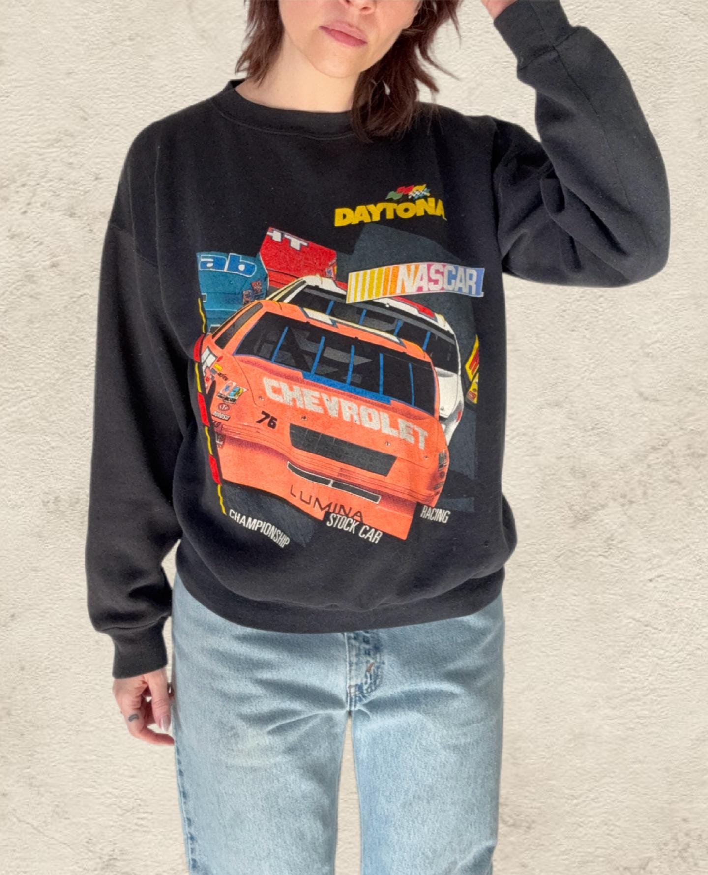 Vintage Nascar Daytona 500 Nascar Crewneck Vintage Daytona 500