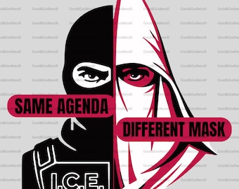Misma agenda, máscara diferente (ICE es un desastre) Archivo SVG - Diseño llamativo (Descarga digital)