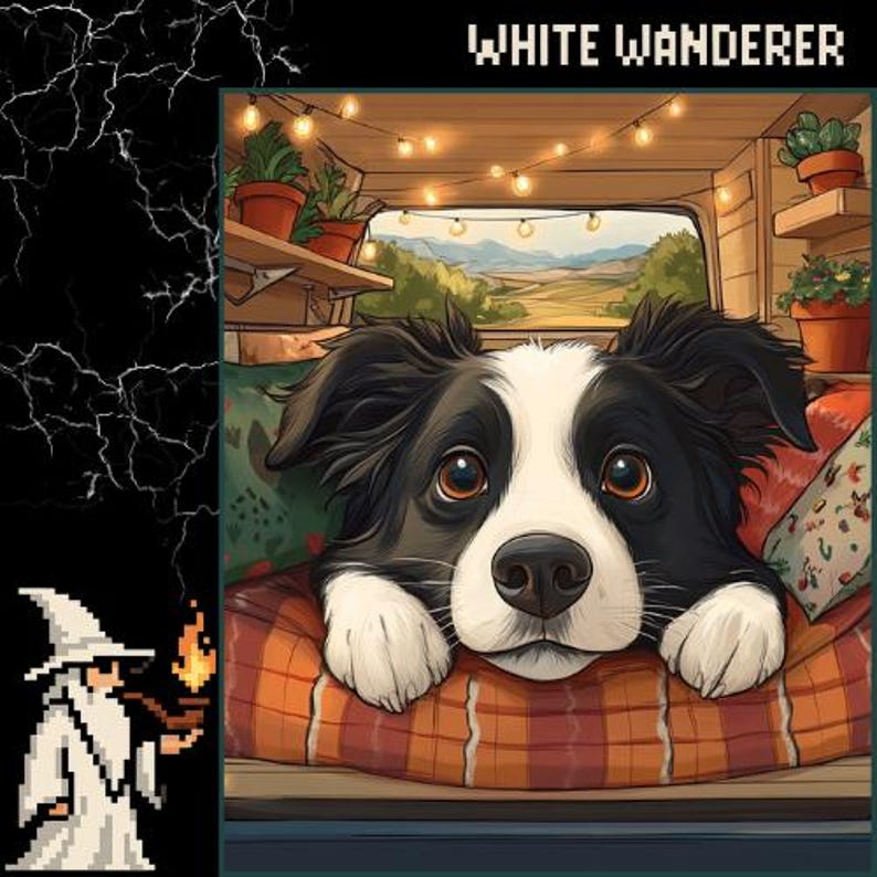 Vanlife Border Collie | Pixar Dogs | Dog Stickers | Cozy Camper Dogs ...