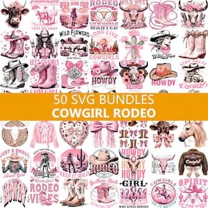 Cowgirl SVG Bundle, Cowgirl Boots Svg, Cowgirl Hat Svg, Let&#39;s Go Girls Svg, Disco Cowgirl Svg, Cow Skull Svg, Western Svg, Horshshoe Svg