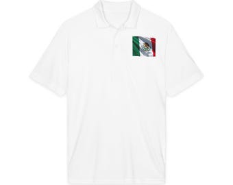Mexikanische Flagge besticktes Polo | Polo
