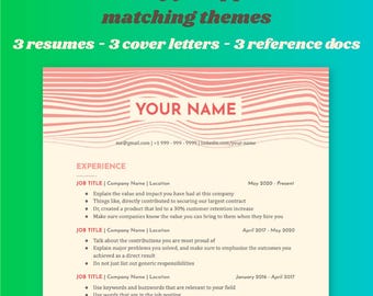ATS Freundlicher einzigartiger professioneller Lebenslauf Google Docs Template Kit mit passenden Anschreiben und Referenzdokumenten